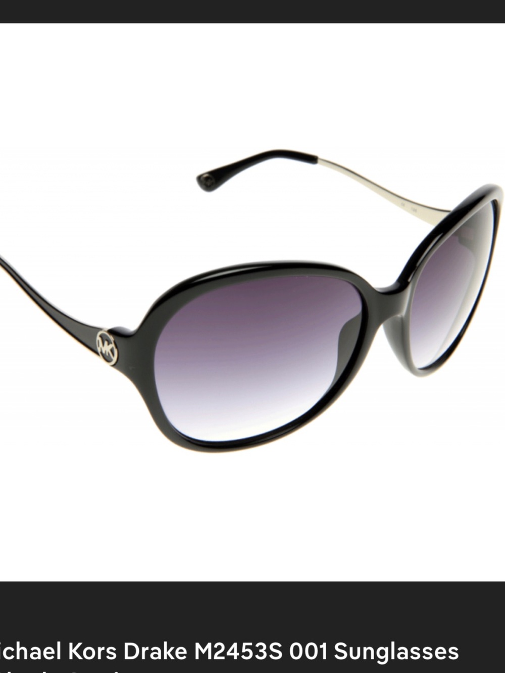 Michael Kors Drake M2453S Black Oversized Sunglasses 001 EUC With Case